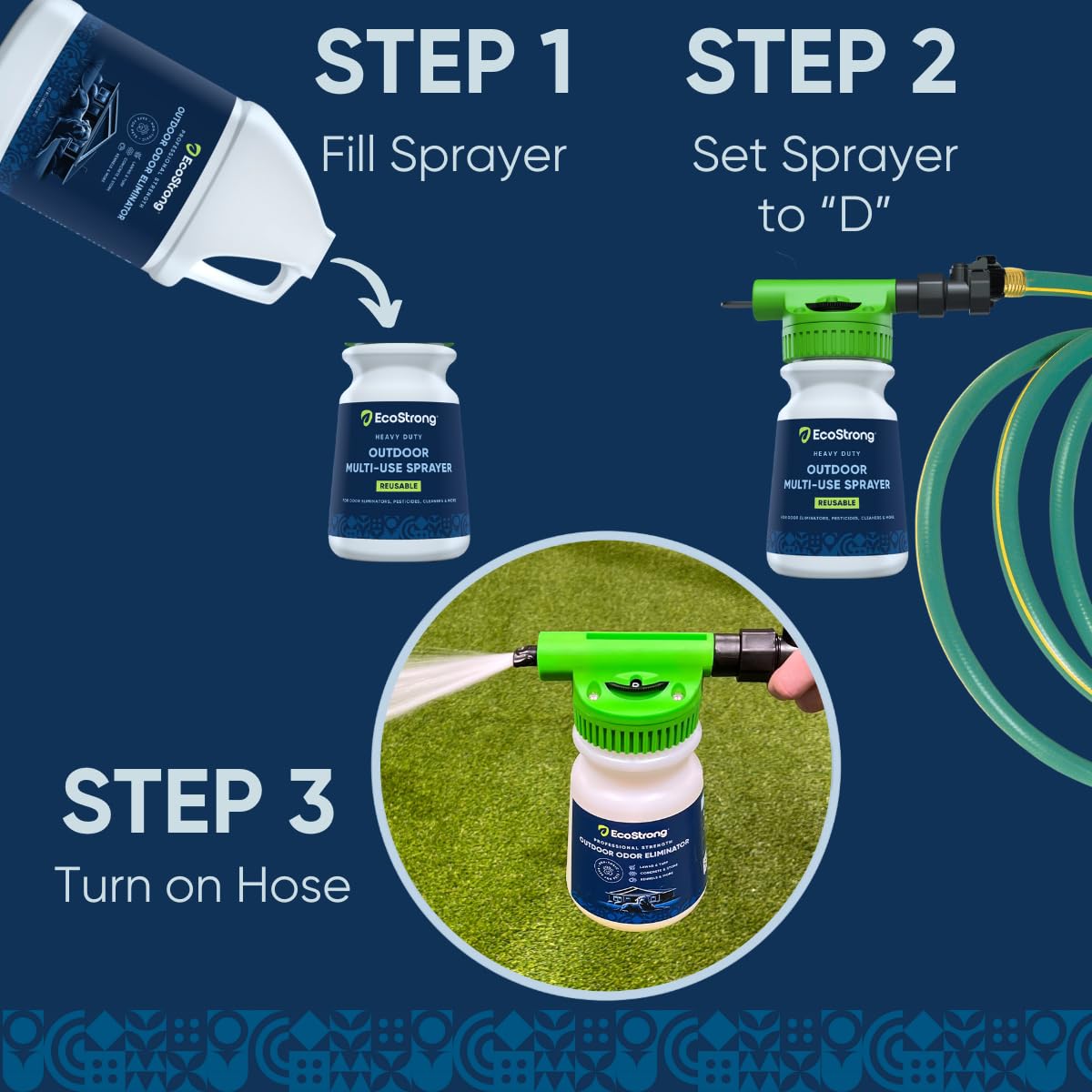 Eco Strong Outdoor Odor Eliminator concrete application showcases versatile odor control on hard surfaces