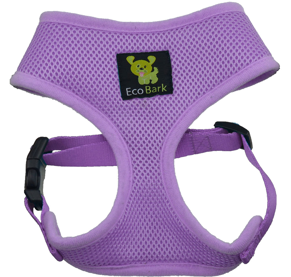 EcoBark Lavender Harness soft mesh lining enhances cozy wear.