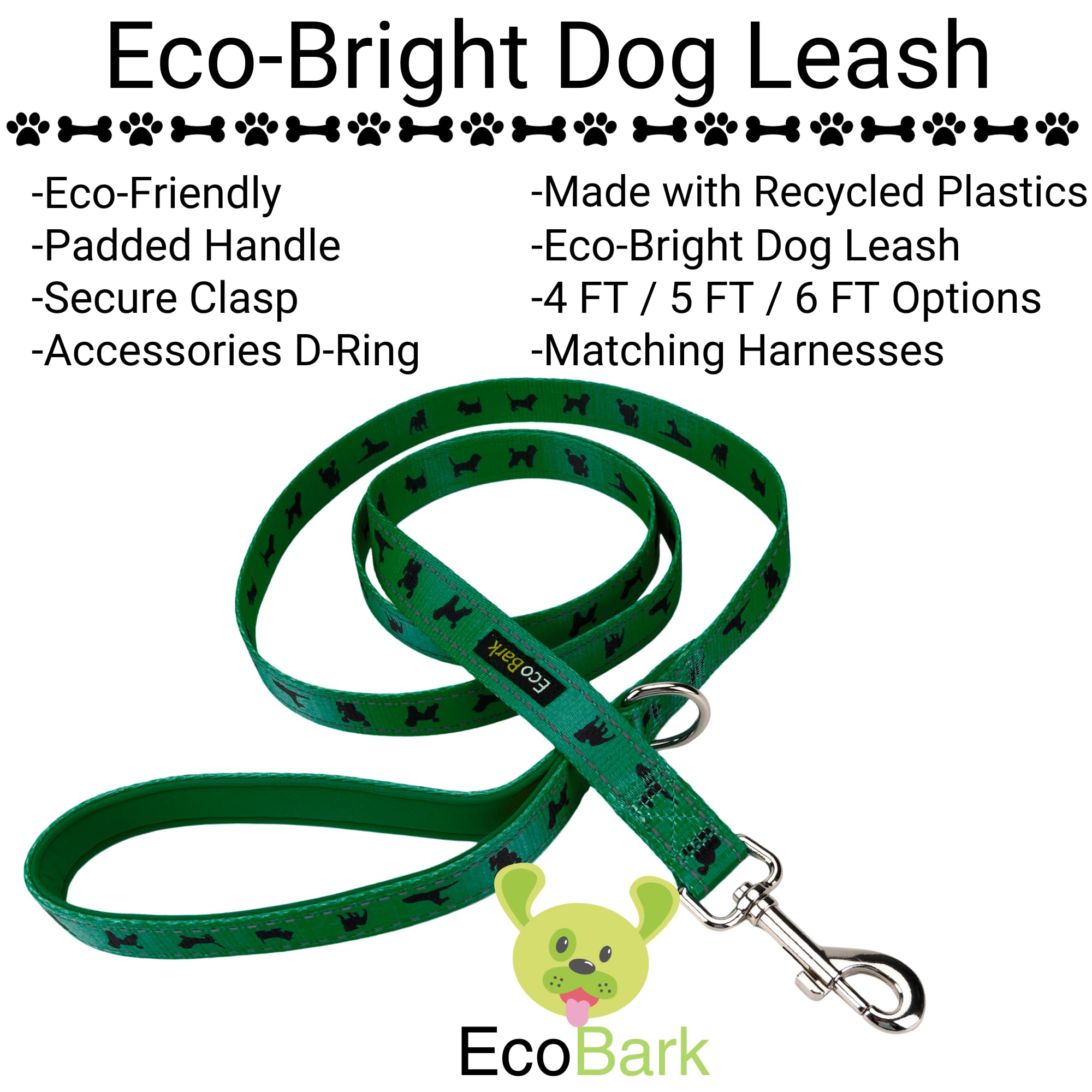 EcoBark leash suitable for daily walks, training, jogging, and hiking.