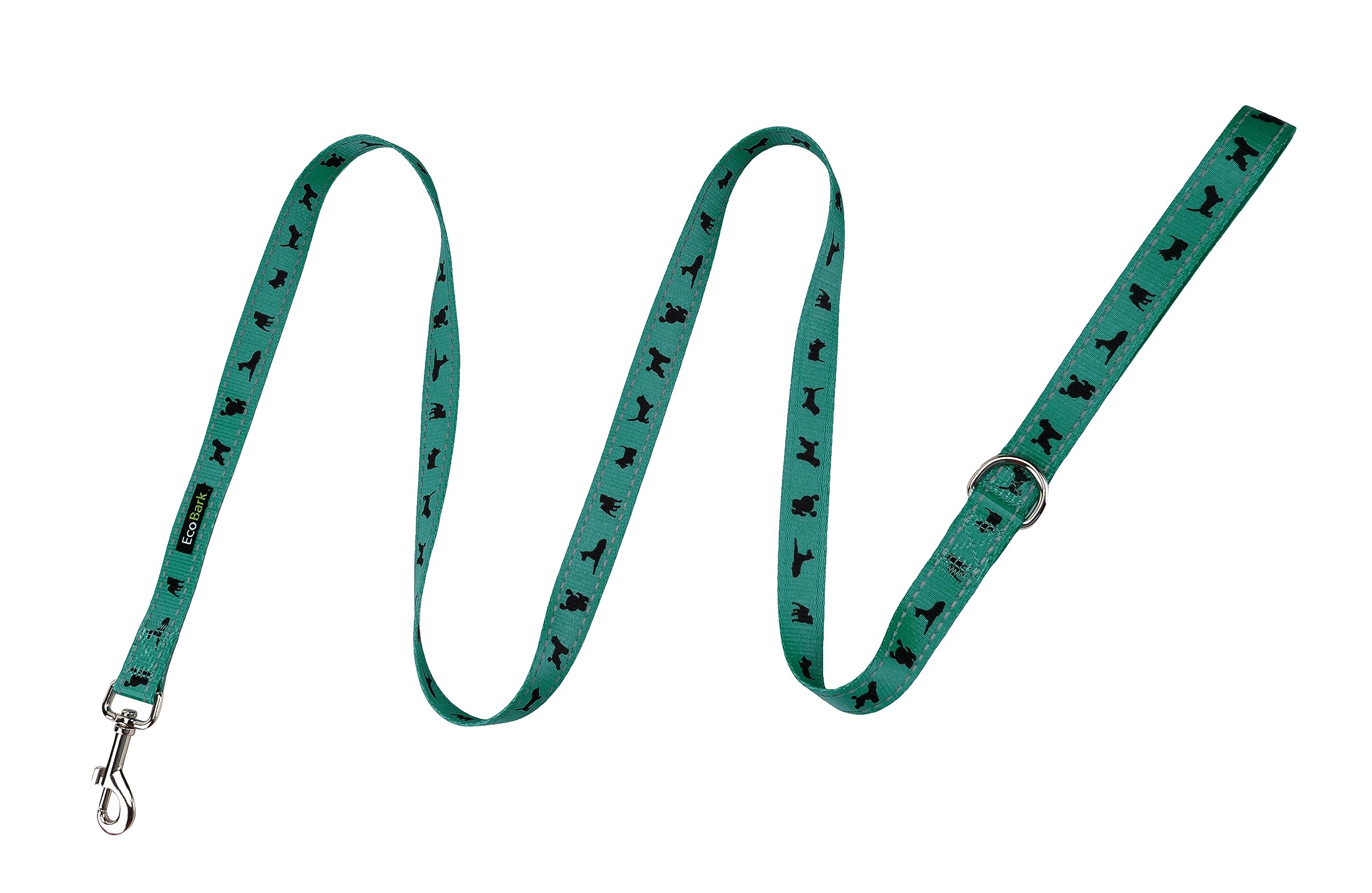 EcoBark leash color options include forest green for outdoor adventures.