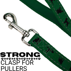 EcoBark leash with reflective stitching for safer night-time strolls.