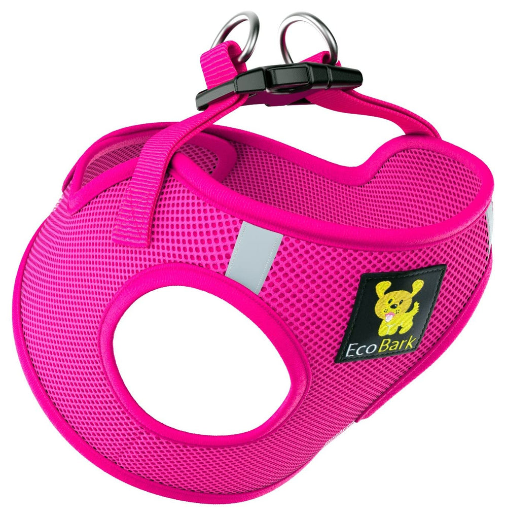 EcoBark pink medium harness packed in box ready for easy setup