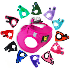 EcoBark Rapid Fastener pink harness close-up padding for comfortable daily walks