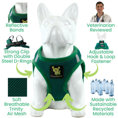 EcoBark soft padded chest strap reduces rubbing for gentle daily wear.