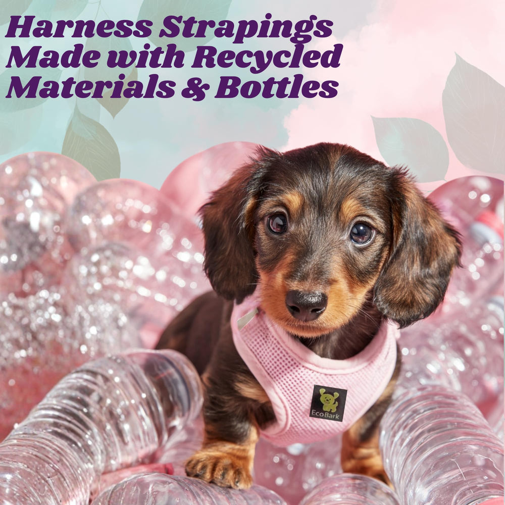 EcoBark Step in dog harness back strap detail for secure everyday wear.
