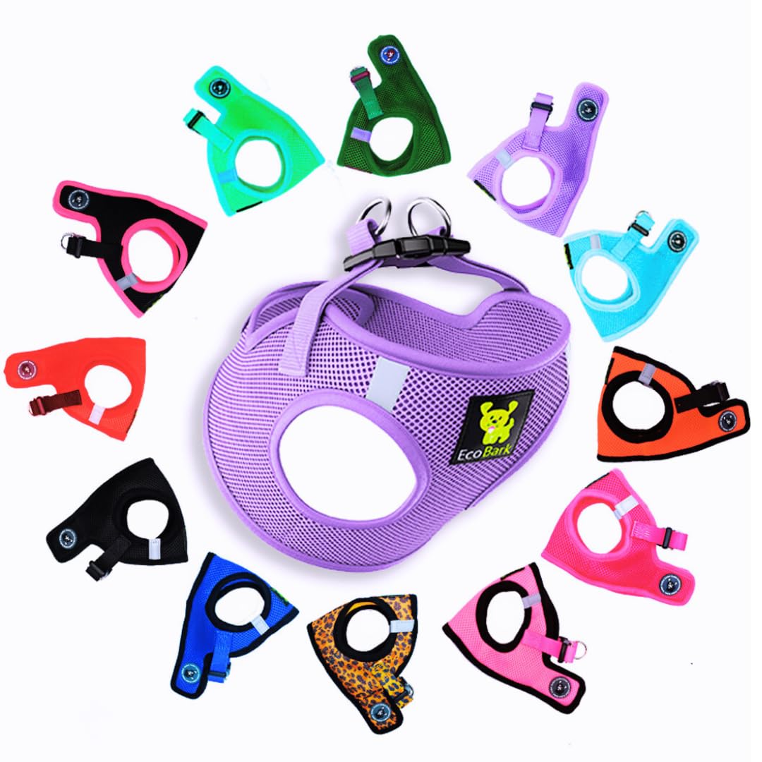 EcoBark Step in Harness Lavender XL escape-proof buckle detail for secure fits.