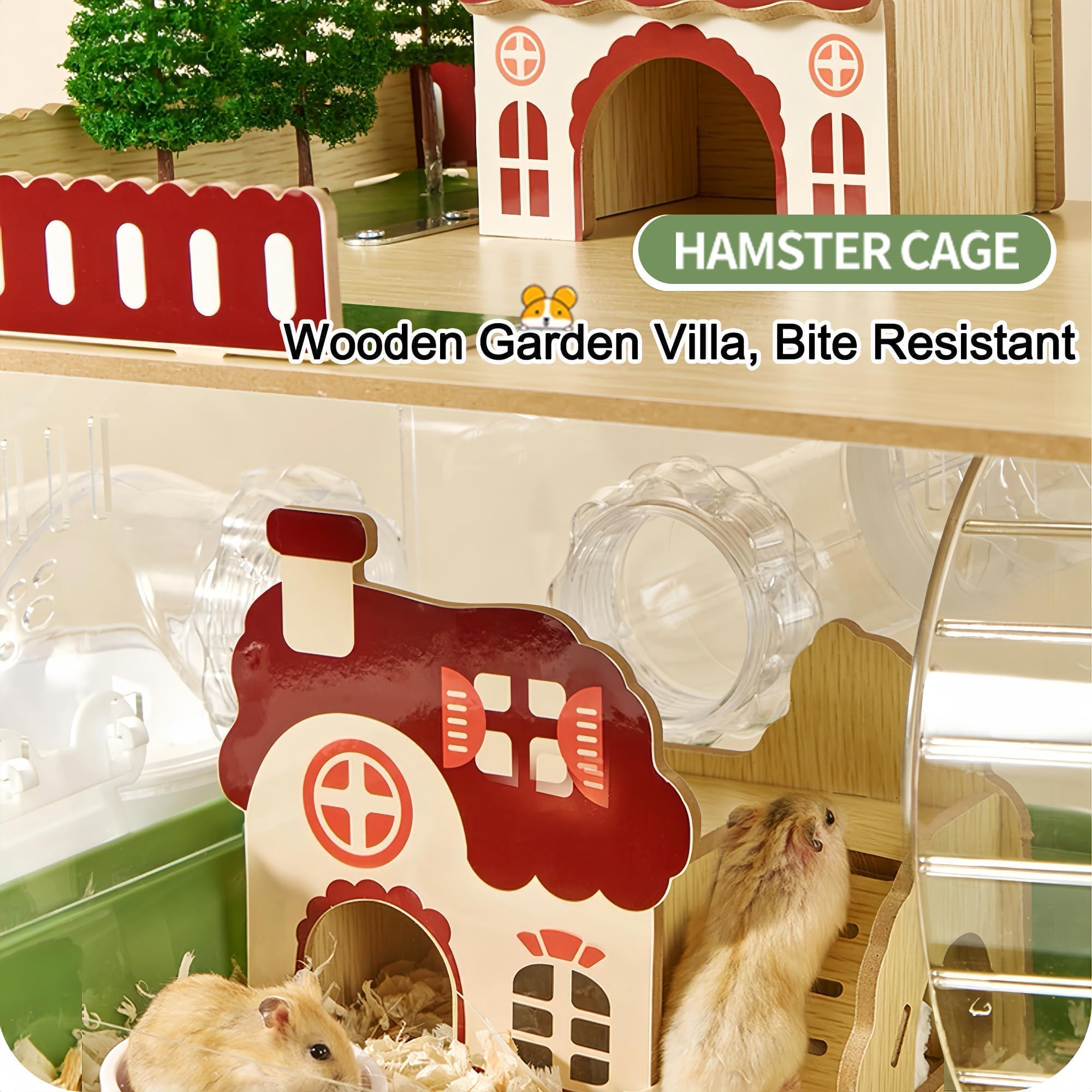 ECOCEN two-layer garden-style habitat with detachable front access for maintenance.