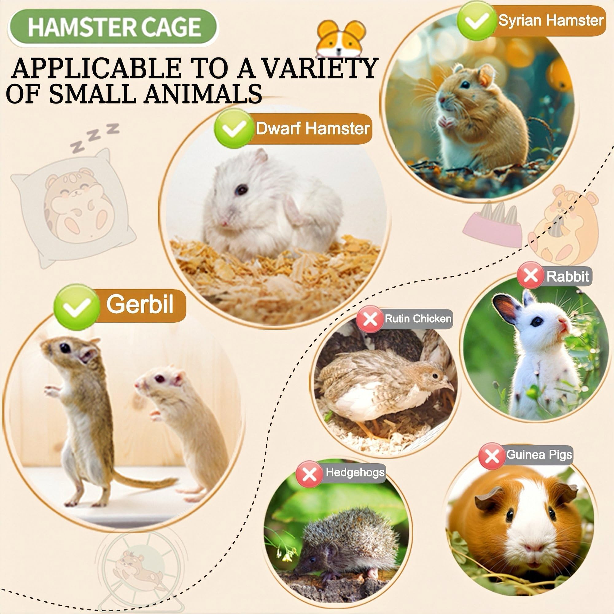 ECOCEN clear walls provide unobstructed viewing of your hamster’s activity.