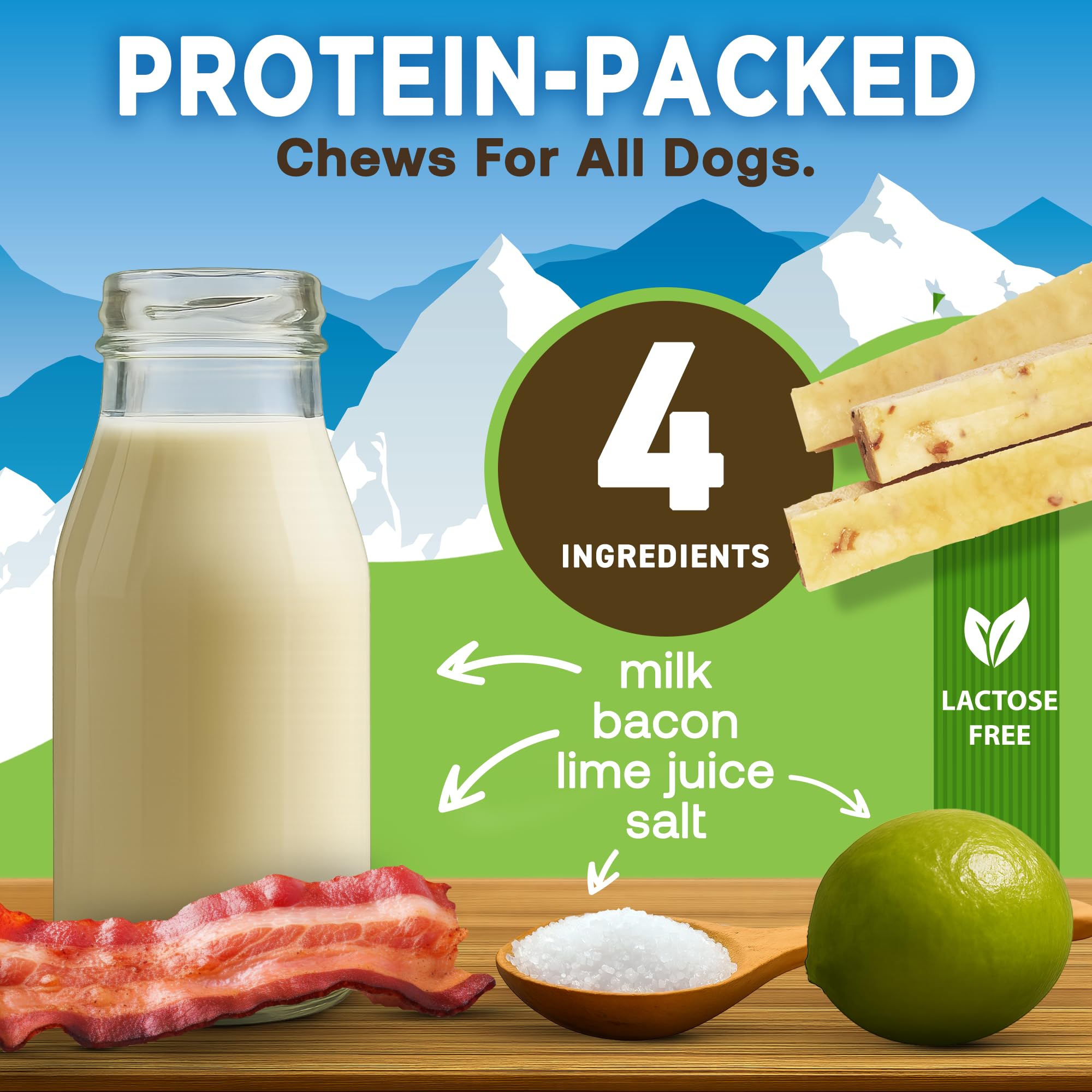 EcoKind bacon-flavor yak chew for small dogs, long-lasting flavor
