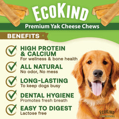 EcoKind Premium Gold Monster Yak Chew large stick for big breeds, durable entertainment