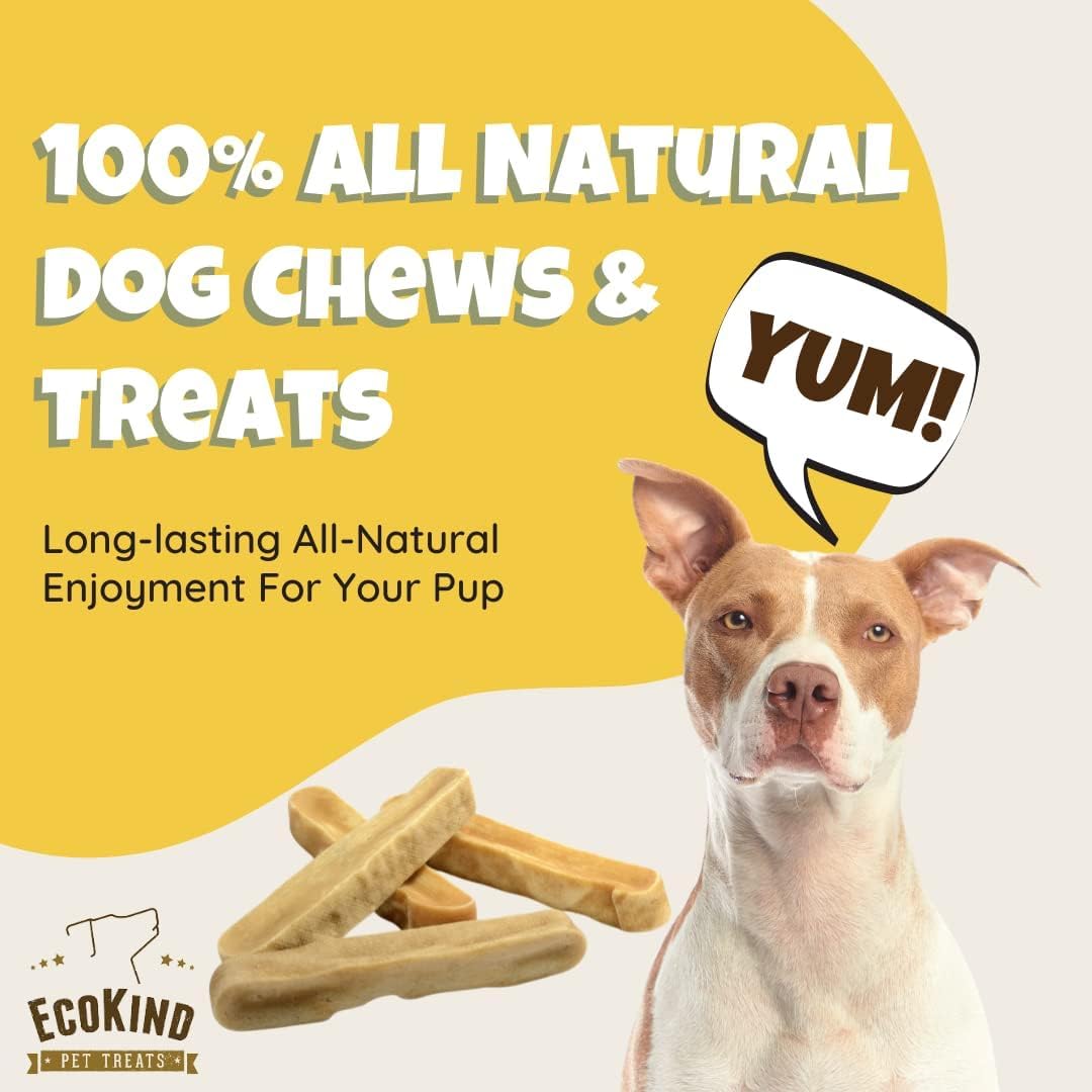 EcoKind yak cheese chews 6-8 inch sticks ready for long-lasting play.