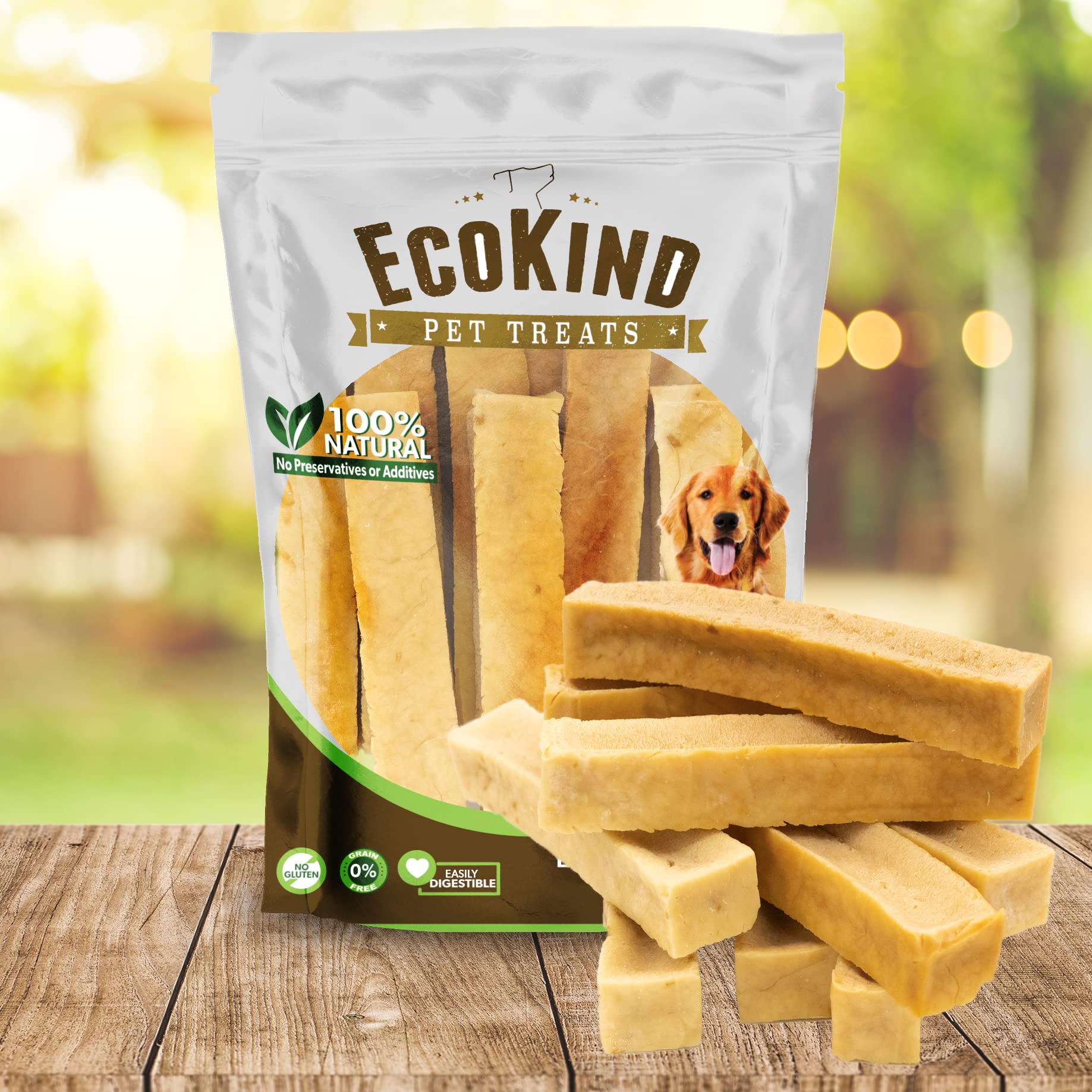 EcoKind genuine yak-chews provide a natural, protein-rich treat.