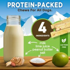 EcoKind Premium Gold Yak Chews large piece ready for a long-lasting chew.