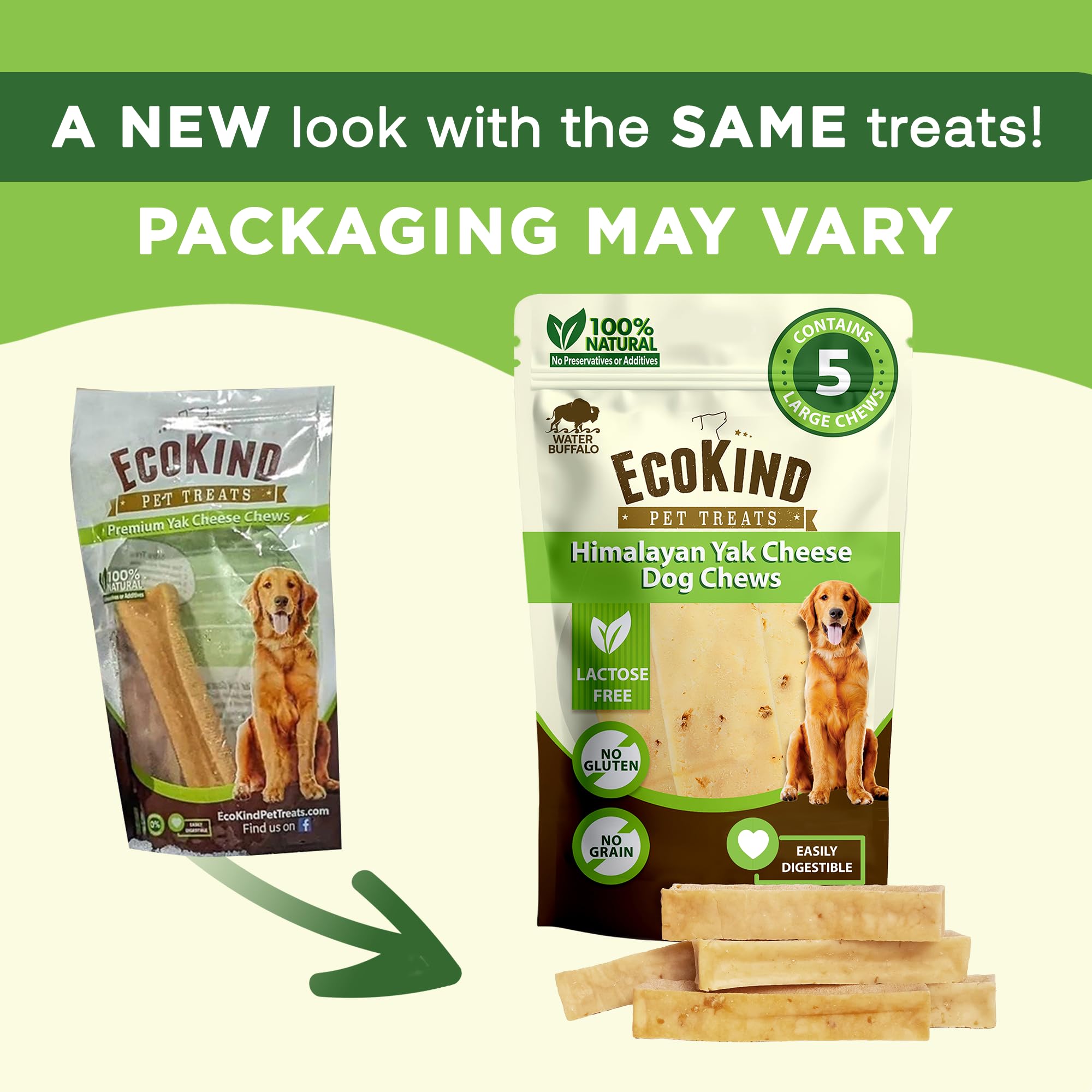 EcoKind chews with Omega-3 support healthy coat and skin for dogs.