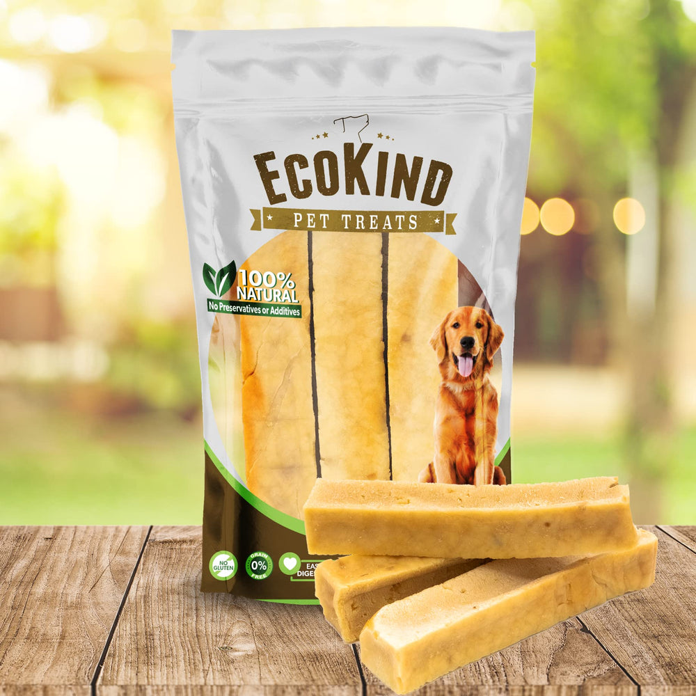 EcoKind Premium Gold Yak Chews lactose-free detail appeals to lactose-sensitive dogs.