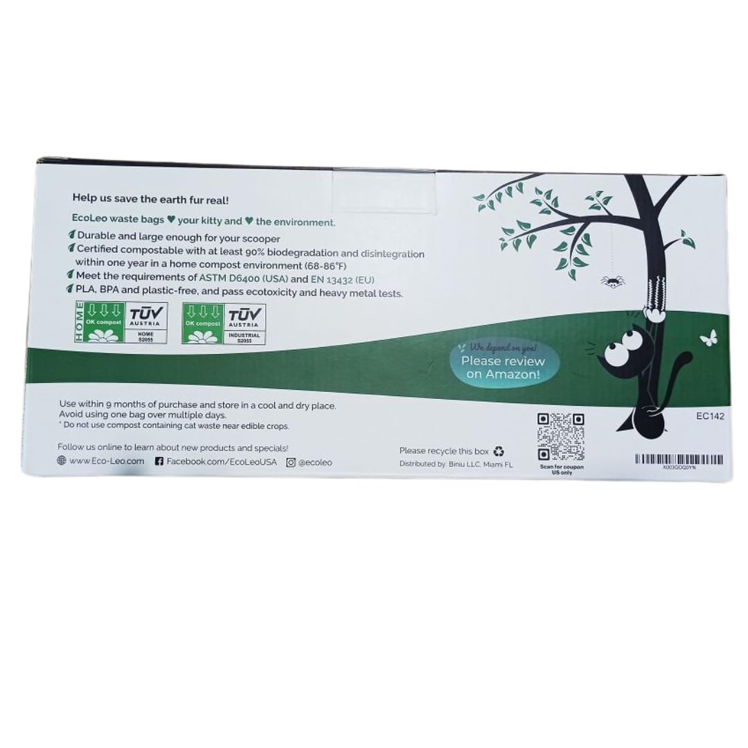 EcoLeo satisfaction guarantee on packaging builds trust with customers.