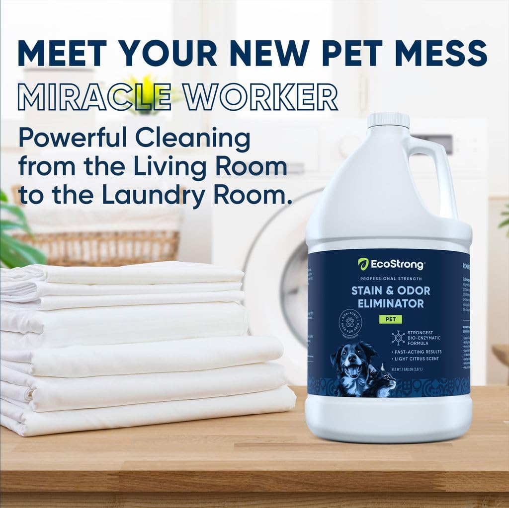Eco Strong cat litter deodorizer spray keeps litter boxes fresher between scoops
