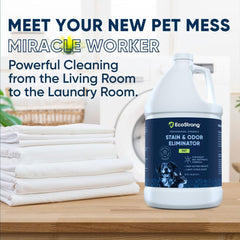 Eco Strong cat litter deodorizer spray keeps litter boxes fresher between scoops