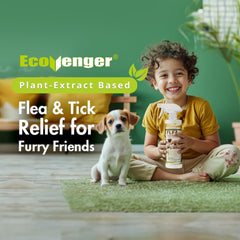 Indoor-outdoor use with EcoVenger spray for pet-friendly pest protection