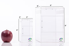 EctoTherm jumping spider enclosure side view showcases clear acrylic for full observation.