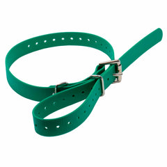 Educator Biothane collar green D-ring with ID tag attachment for easy ID