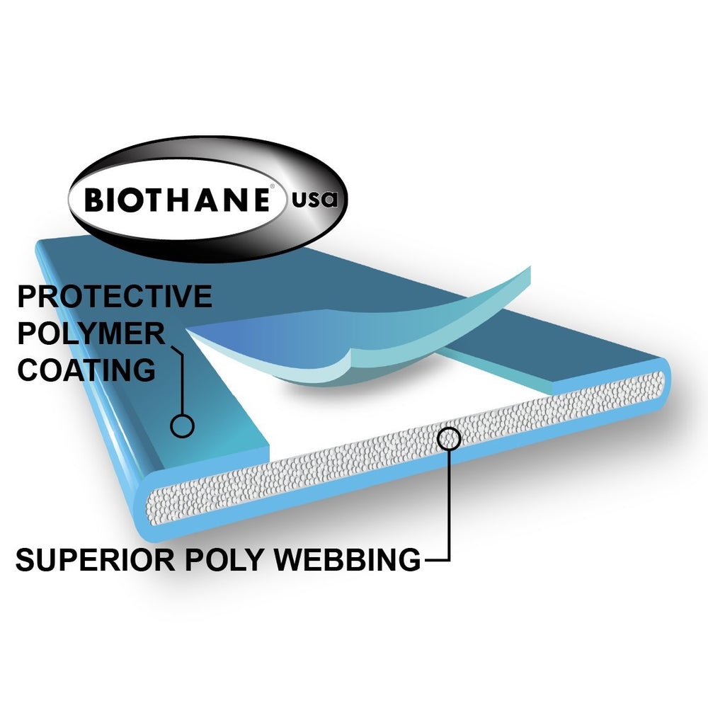 Educator Biothane collar green waterproof material during water play