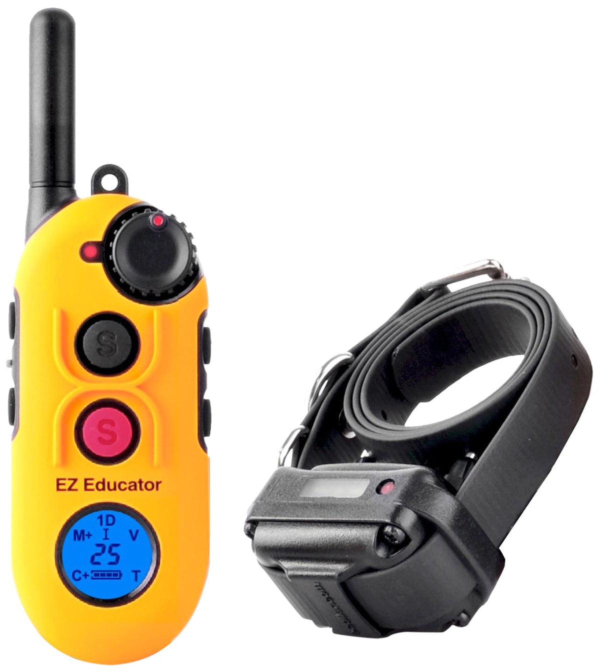Educator EZ half-mile dog collar showing long-range training capability for focused outdoor sessions.