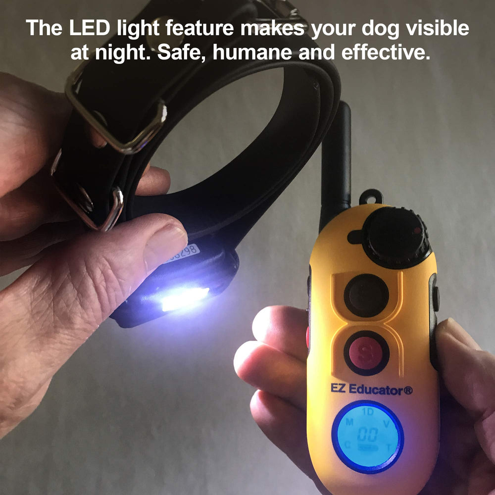 Educator EZ-903 transmitter with night light to locate your dog after dark