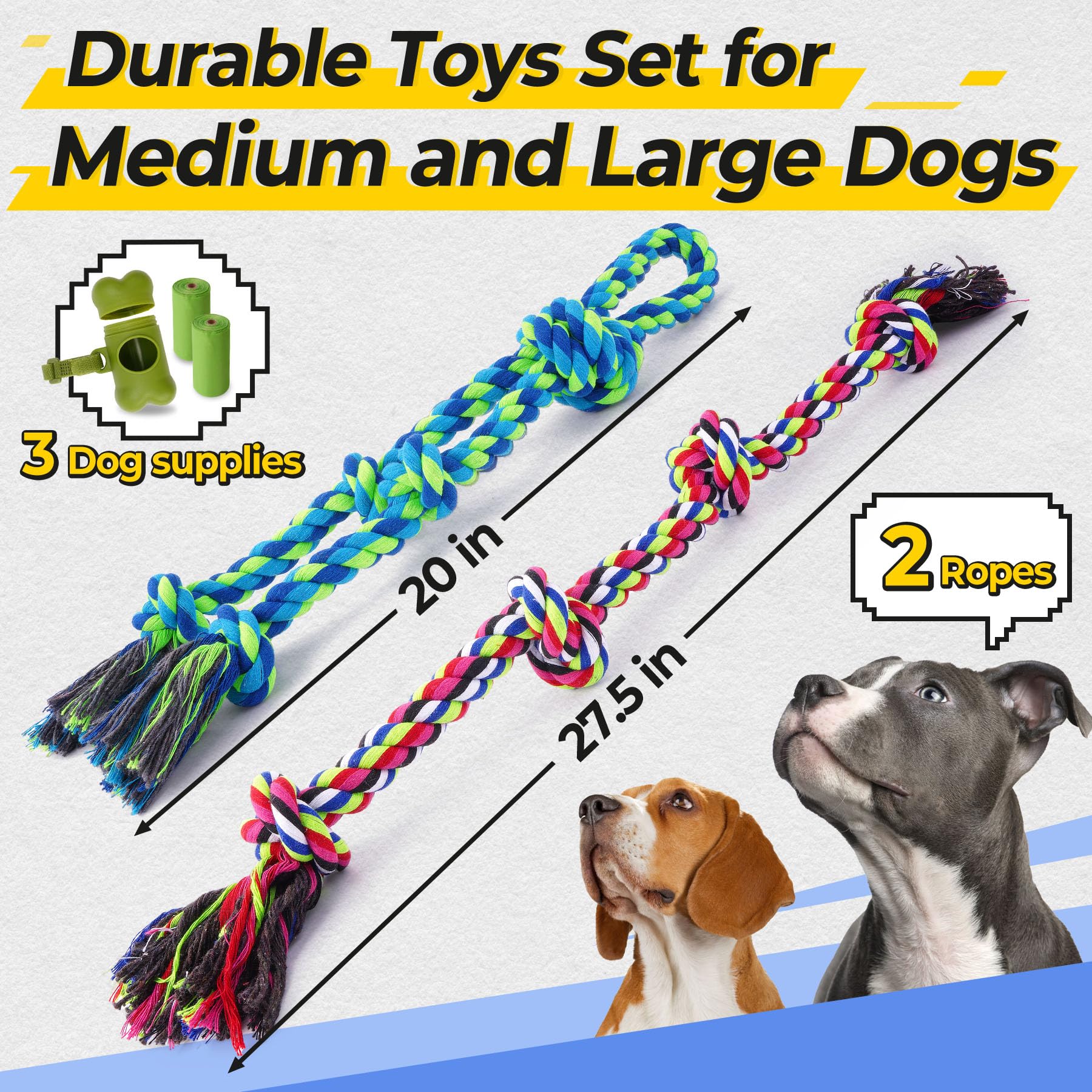 Eefitoys juego tira y jala, diversión duradera para perros de todas las tallas.