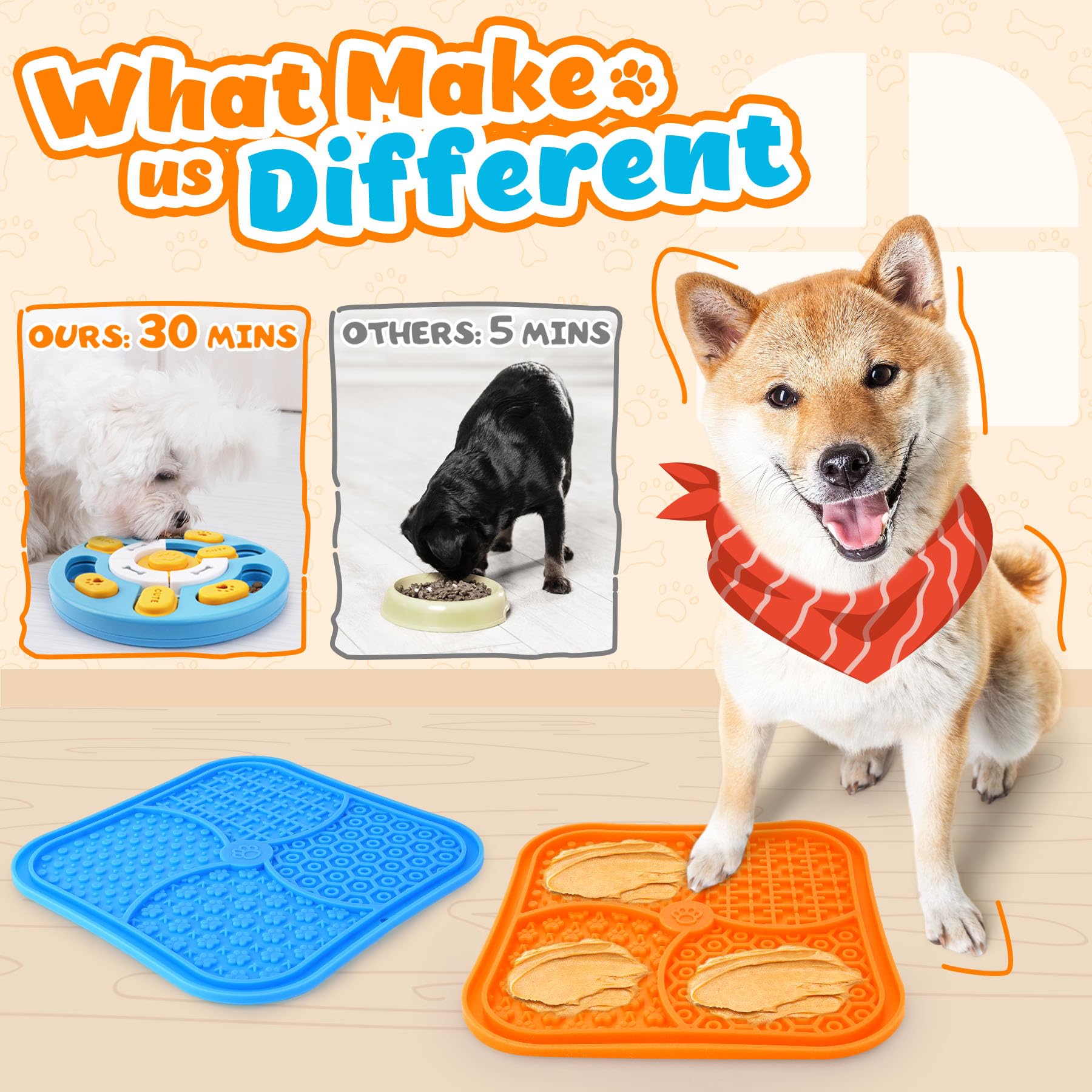 Eefitoys tapete lento con cuatro texturas para masticar