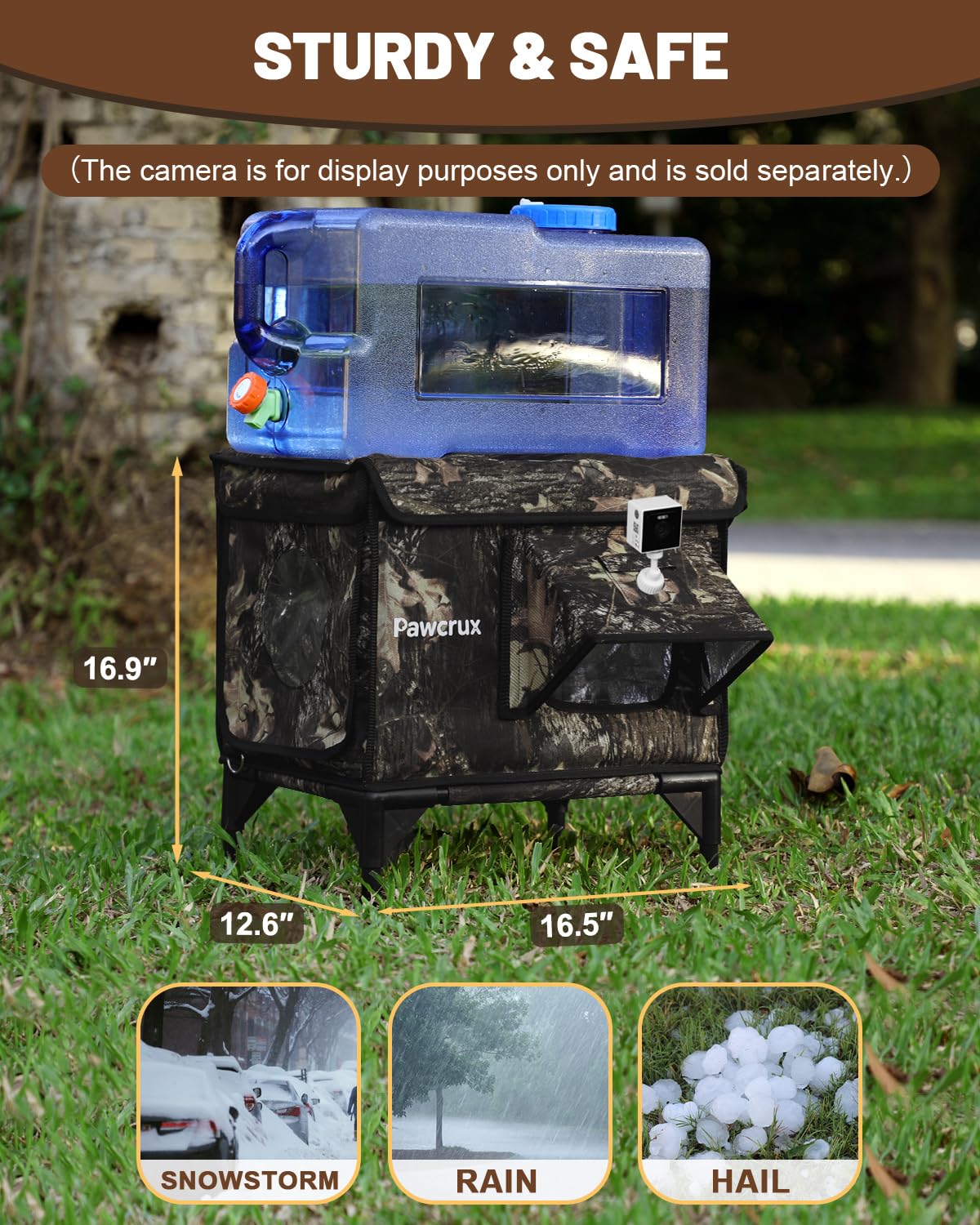 Eekkii heated cat house elevated base keeps interior dry