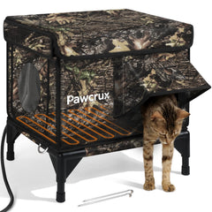 Eekkii heated cat house leaf exterior shows weatherproof shell for outdoor cats
