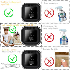 EEland 3-in-1 odor eliminator quietly refreshes air while neutralizing odors around pets