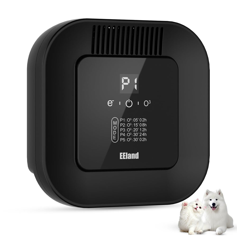 EEland cat litter deodorizer with ozone action near the litter box for lasting freshness