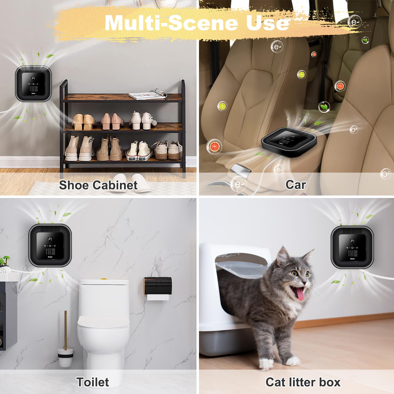 EEland odor eliminator placed near litter zone acts as a barrier against lingering smells