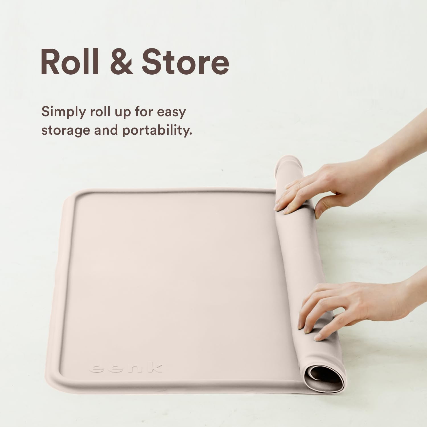 eenk pee pad tray holder beige color blends with home decor