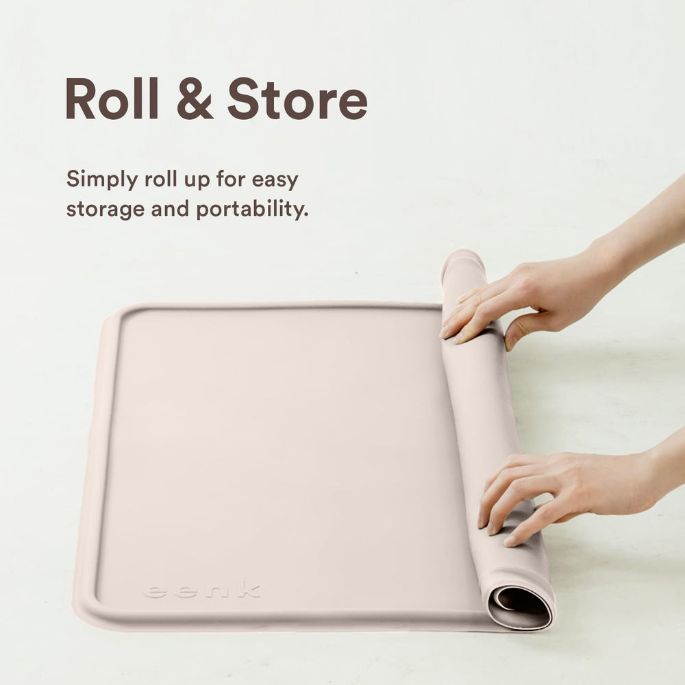 eenk pee pad tray holder beige color blends with home decor