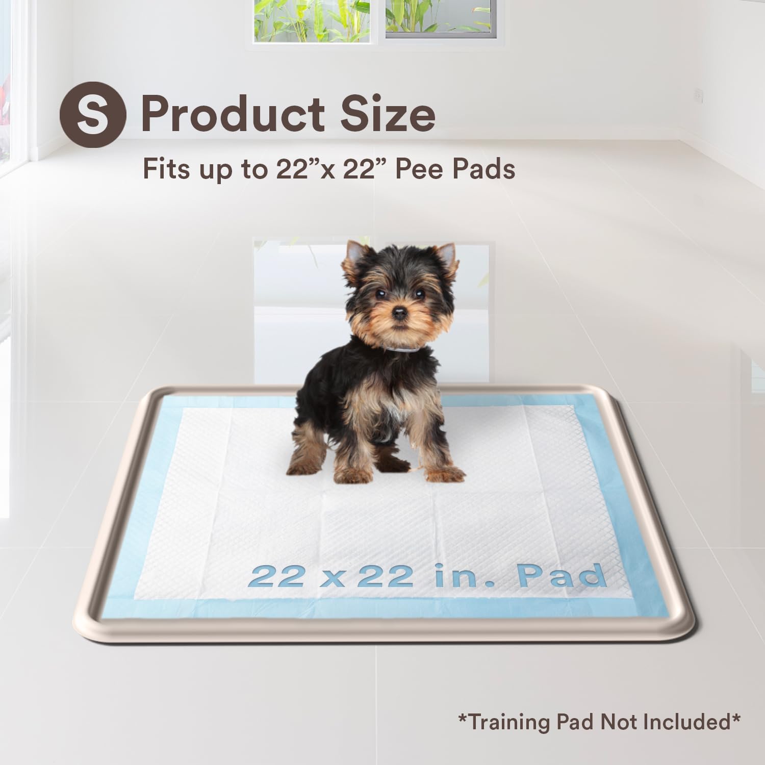 eenk pee pad tray holder non-slip base protects indoor floors