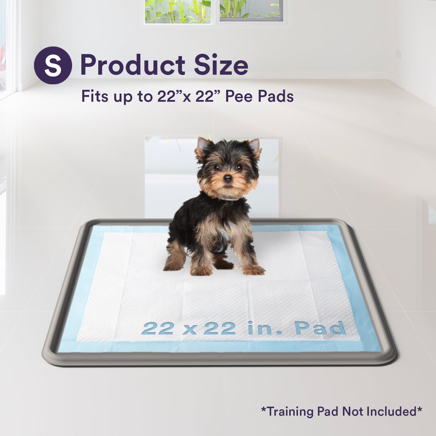 eenk non-slip silicone tray stays in place on smooth indoor floors.