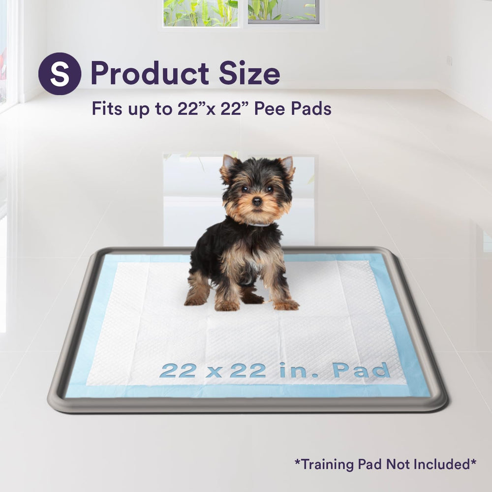eenk non-slip silicone tray stays in place on smooth indoor floors.