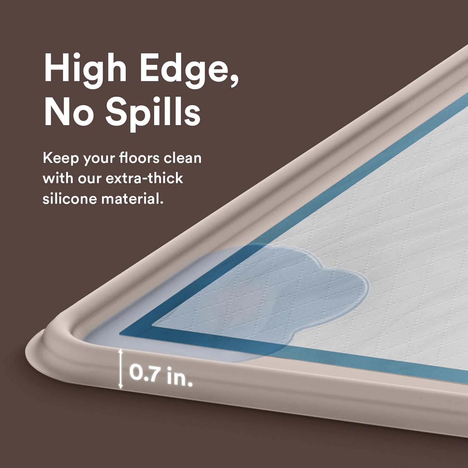 eenk pee pad tray holder silicone mat provides non-slip grip on floors
