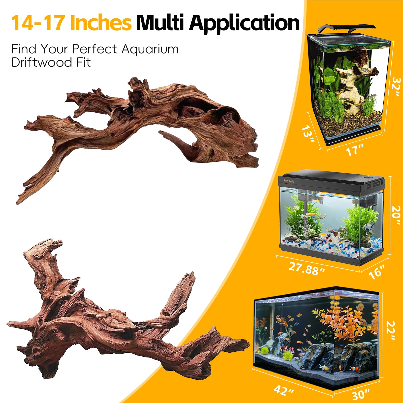 EFFIELER driftwood aquascaping textures highlight organic twists for realistic riverbiotope setups