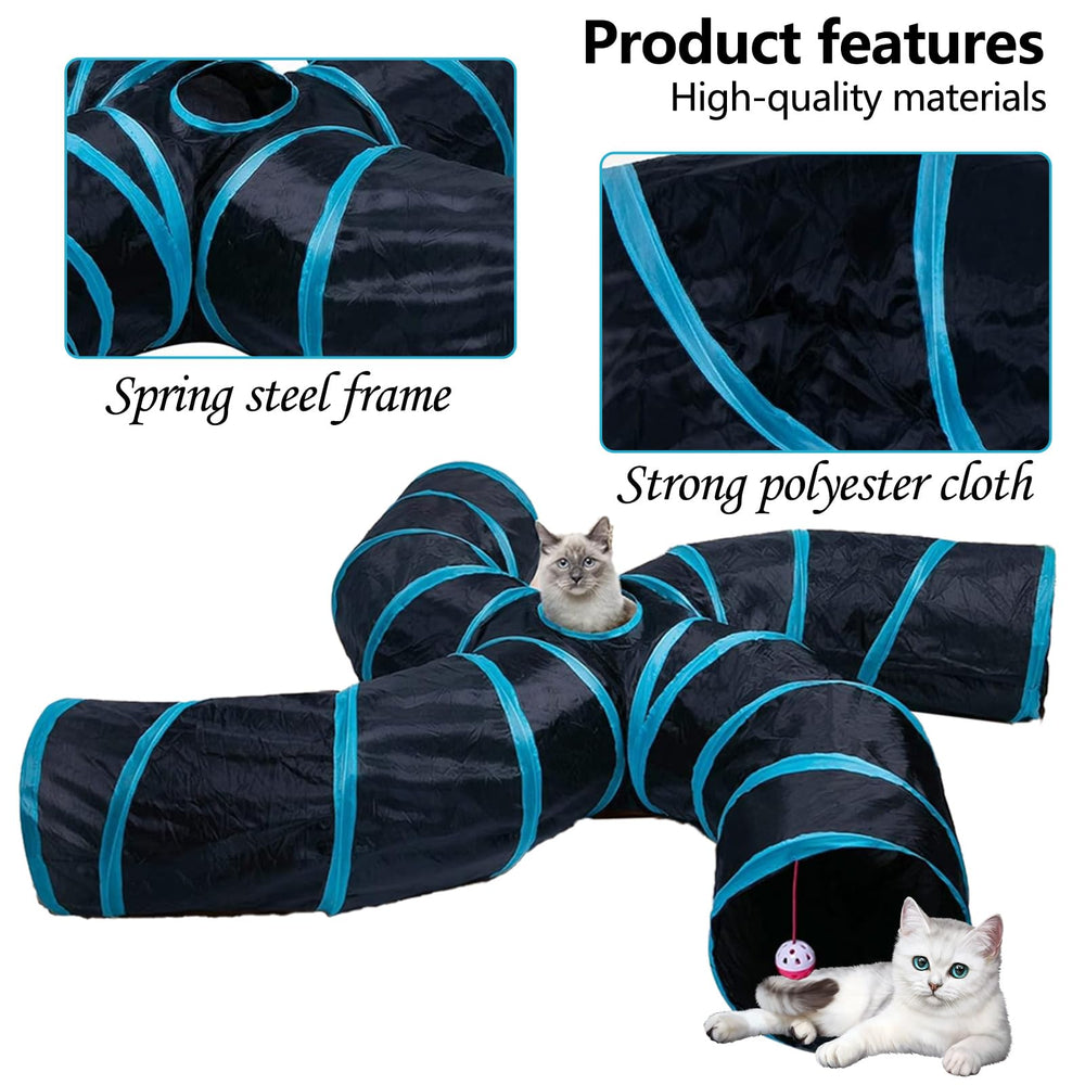 EGETOTA Cat Tunnel Indoor Use fits compact spaces for cozy indoor play.