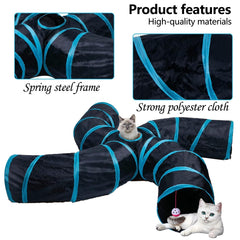 EGETOTA Cat Tunnel Indoor Use fits compact spaces for cozy indoor play.