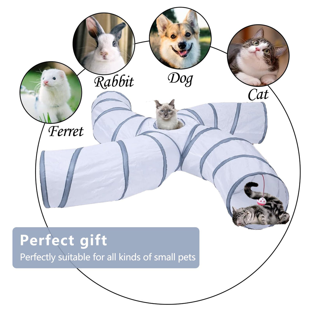 EGETOTA Cat Tunnel S4 features an interactive play ball to engage cats.