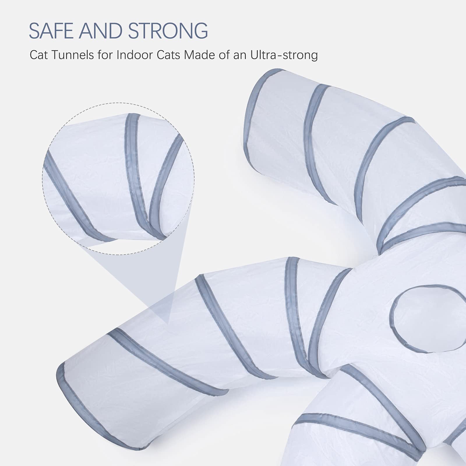 EGETOTA cat tunnel polyester material, soft fabric that's durable for daily use.