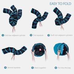 EGETOTA cat tunnel soft polyester fabric for comfortable indoor use.
