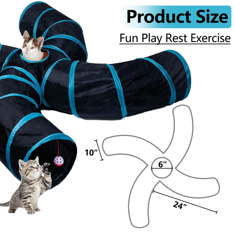 EGETOTA Cat Tunnel Soft Polyester delivers gentle paws-friendly playtime.