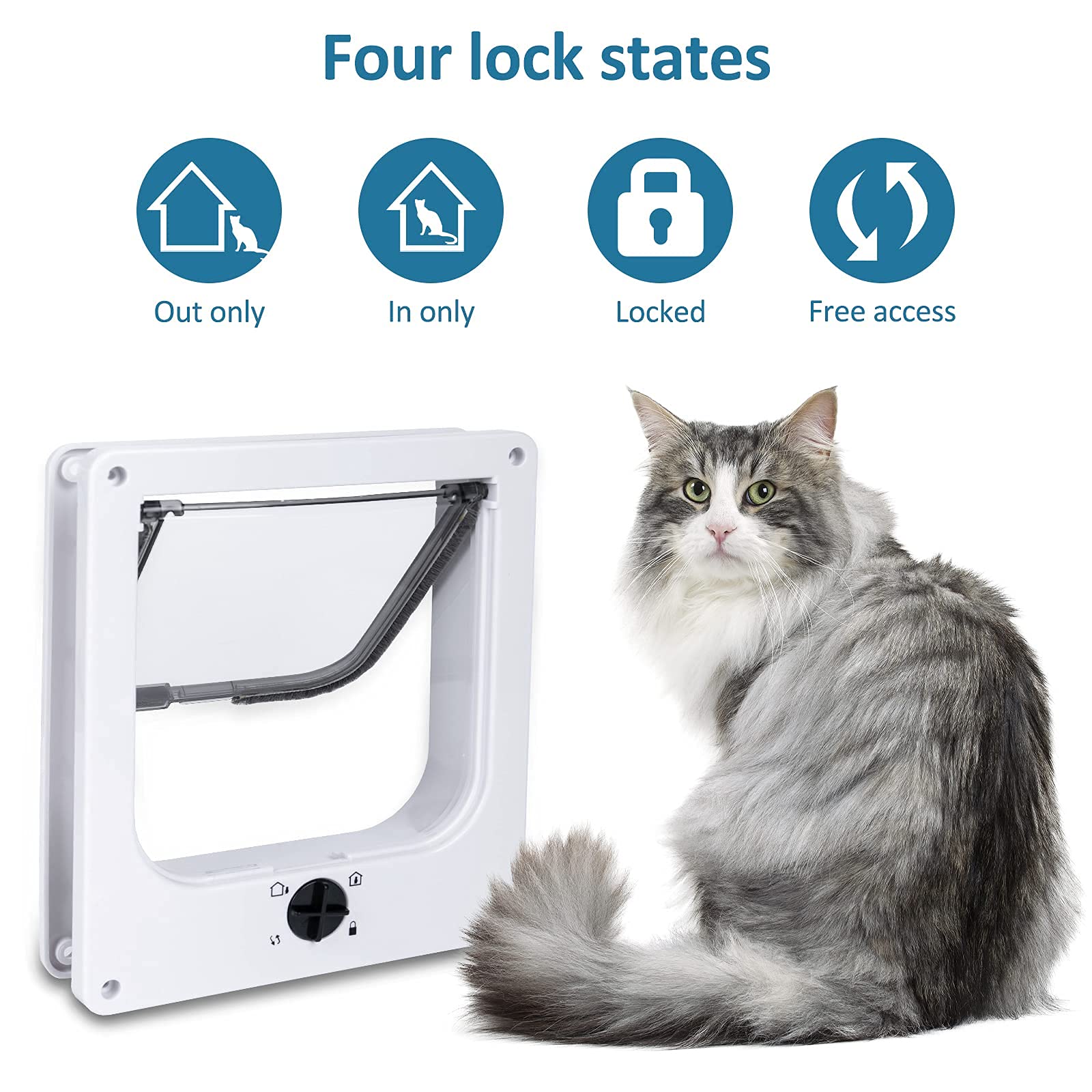 EGETOTA puerta-gato-aplicacion-superficies apta para puertas, paredes y vidrio.