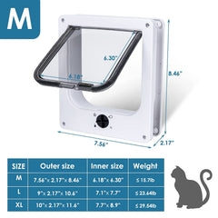 EGETOTA puerta-gato-material-abs superficie duradera para uso diario.